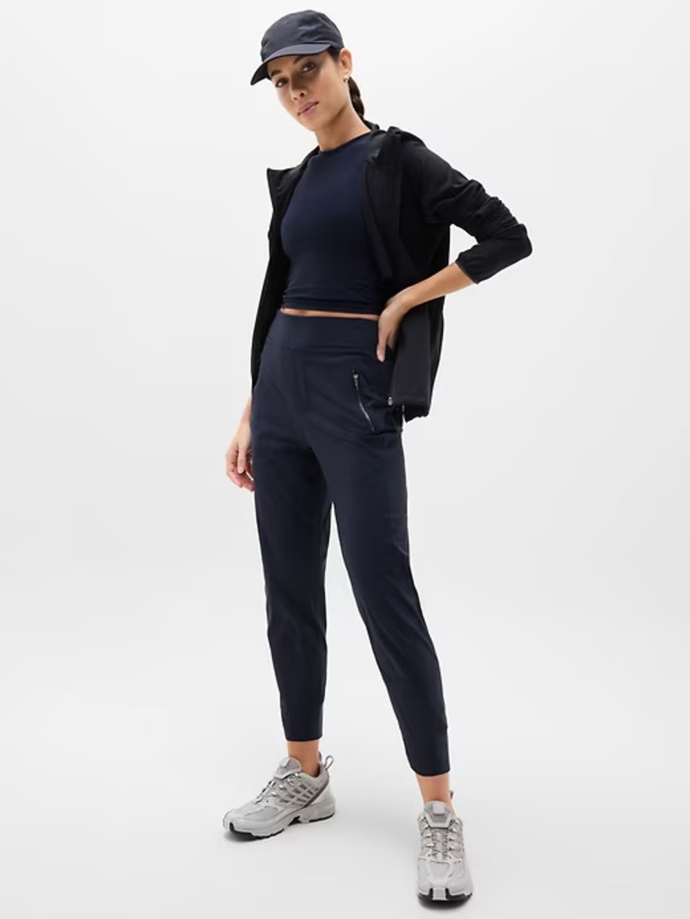 Athleta Trekkie North High Rise Jogger in Navy - Tear Resistant Joggers